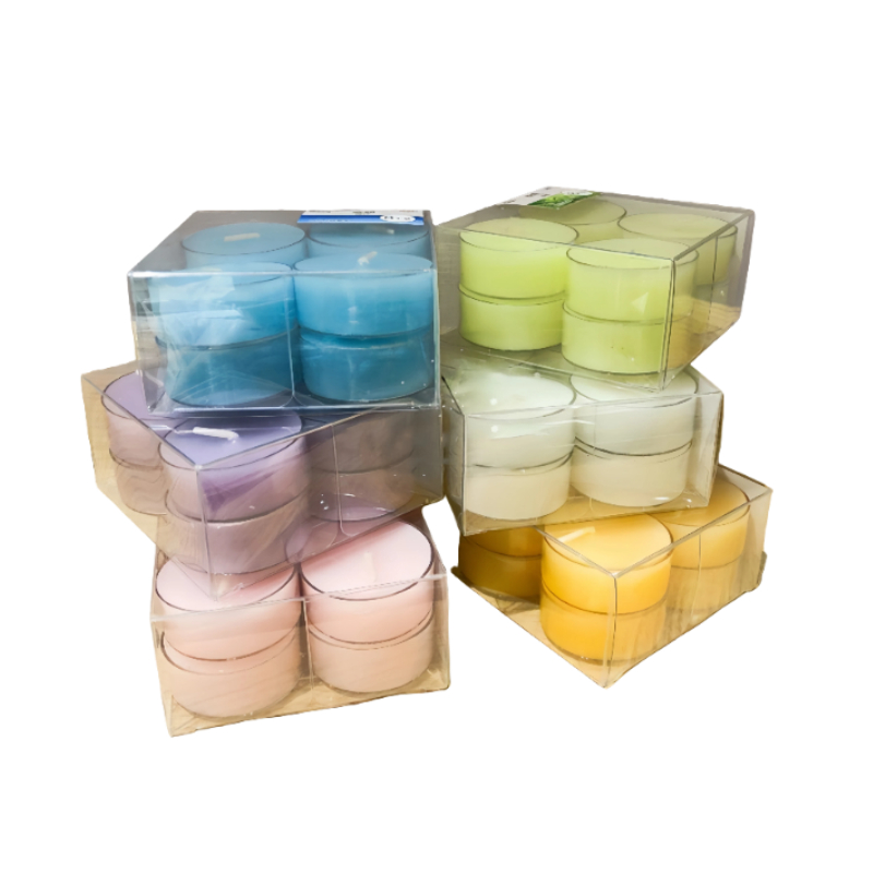 Colorful Paraffin Wax 8 Hours Burning Tea Lights
