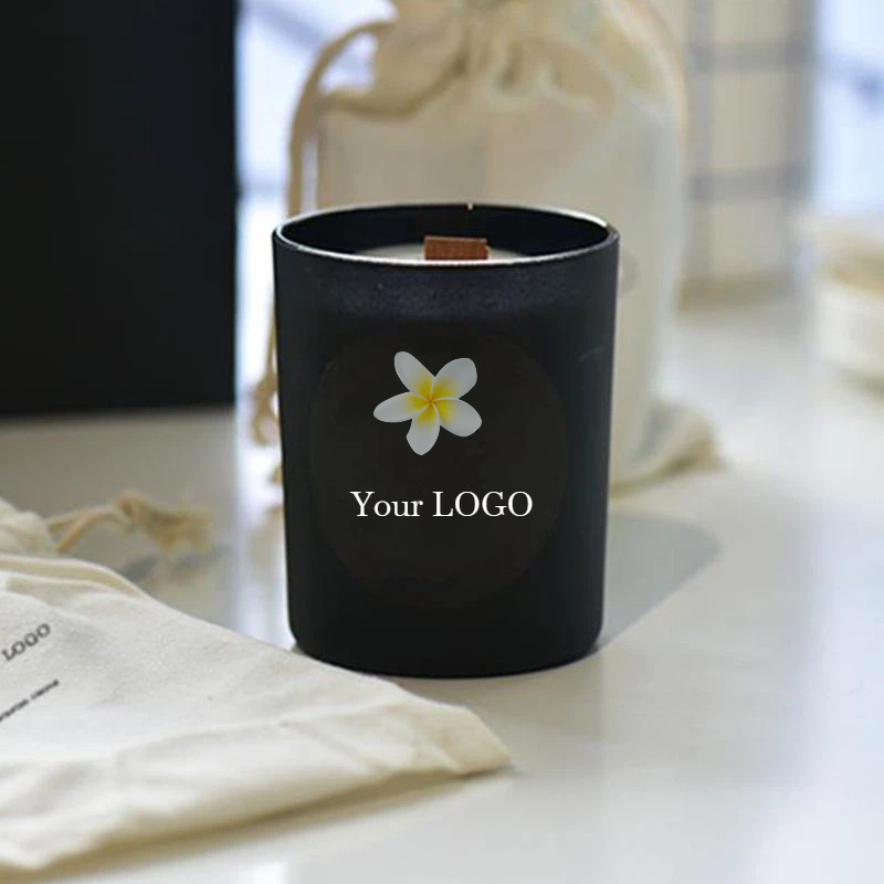 Luxurious Spring Black Scented Soy Wax Glass Jar Candle