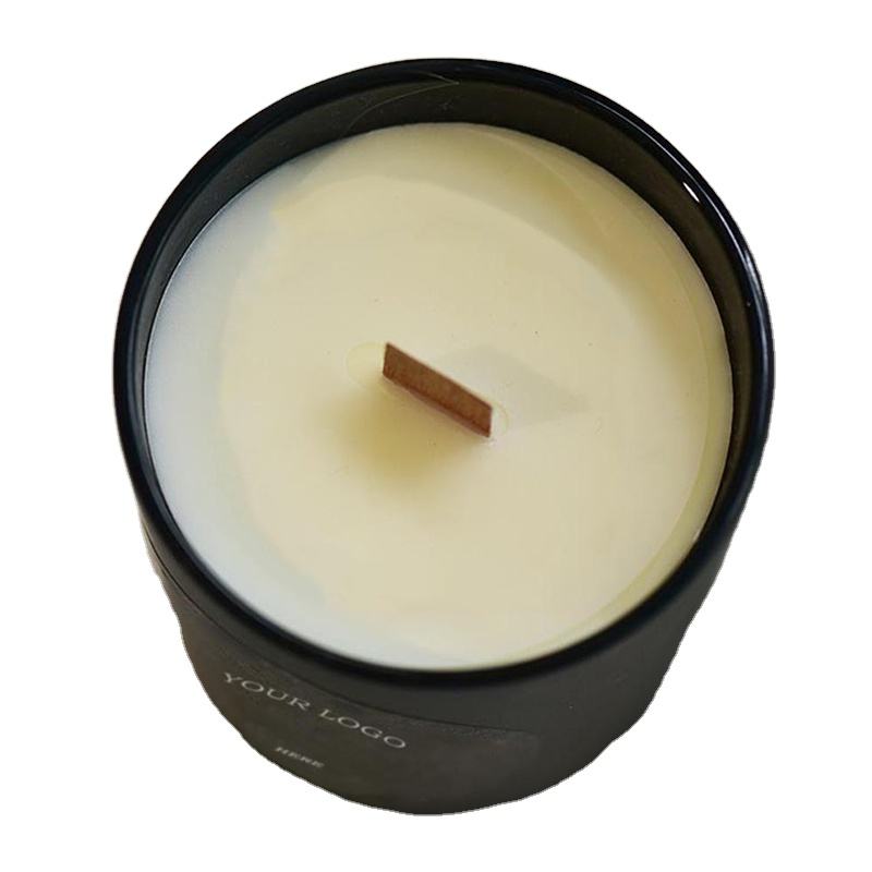 Luxurious Spring Black Scented Soy Wax Glass Jar Candle