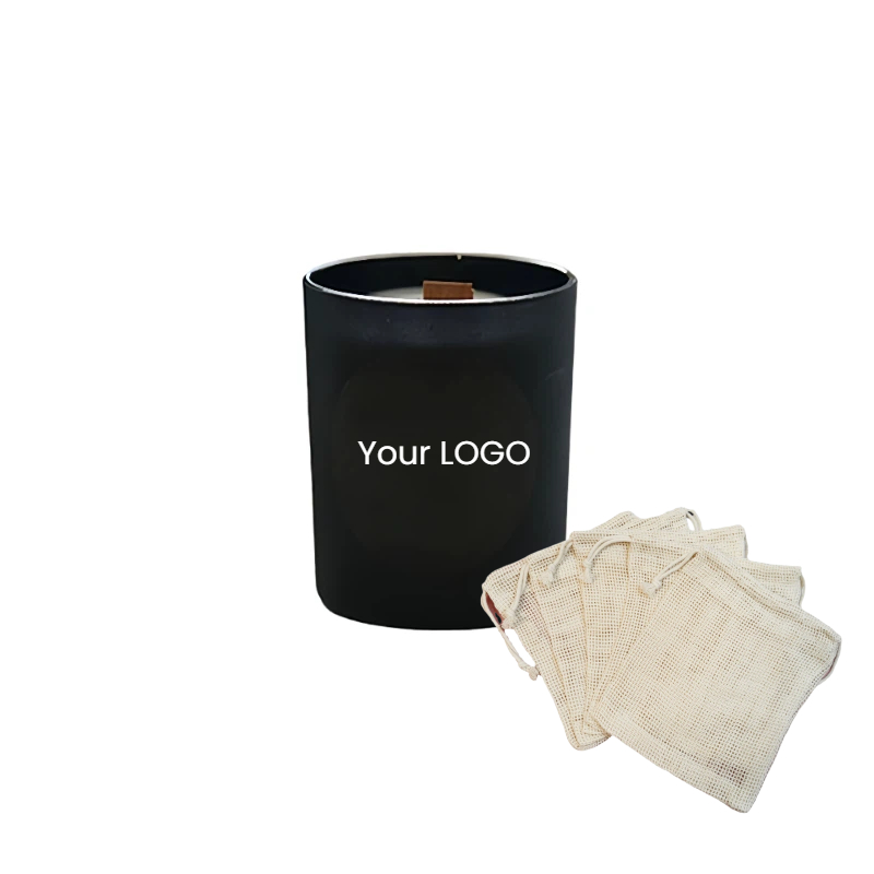 Luxurious Spring Black Scented Soy Wax Glass Jar Candle