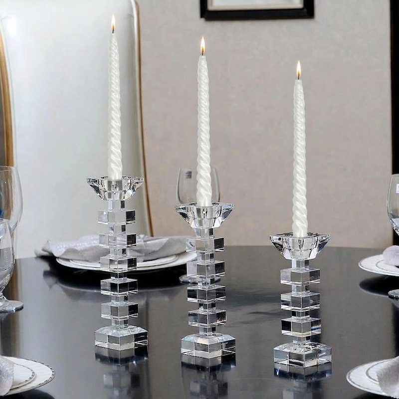 European-Style Single-Head Dual-Use Crystal Candle Holder