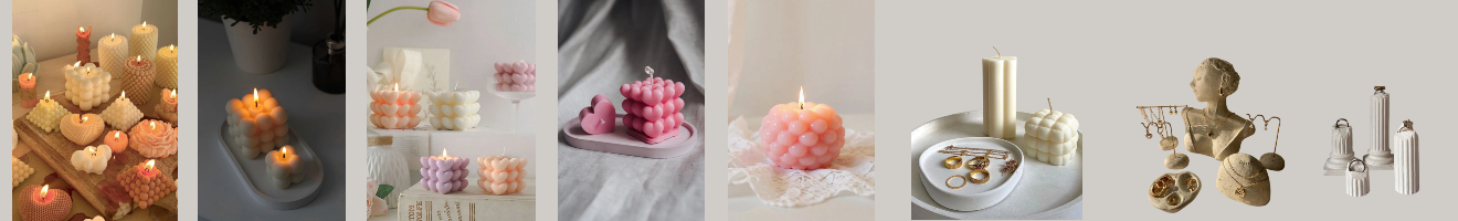 Colorful Bubble Cube Craft Candle 
