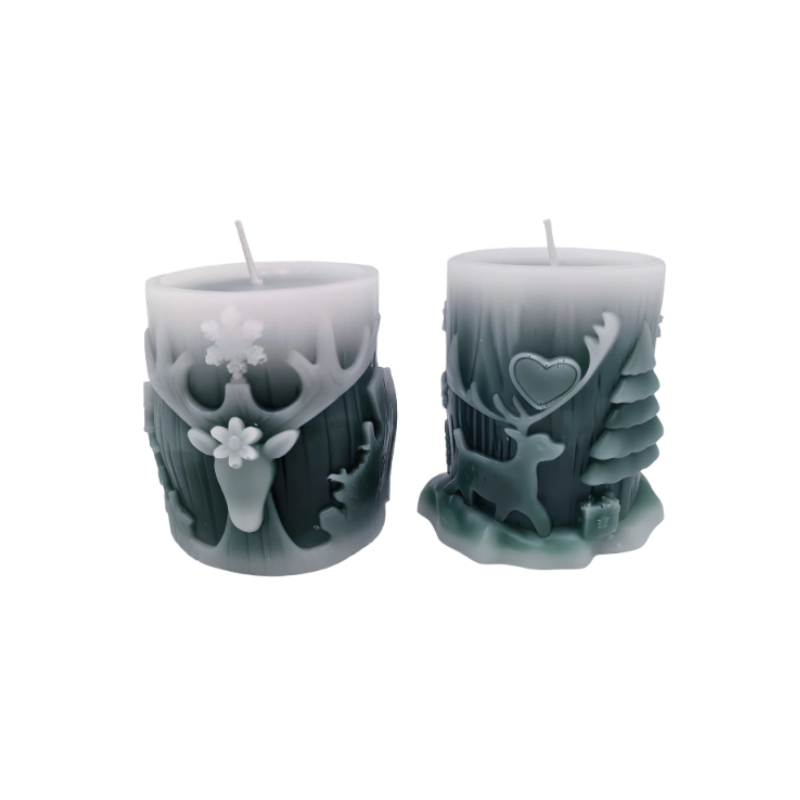 3D Deer Forest Craft Candle