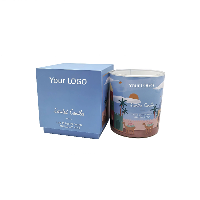 Ocean-inspired glass jar scented candles