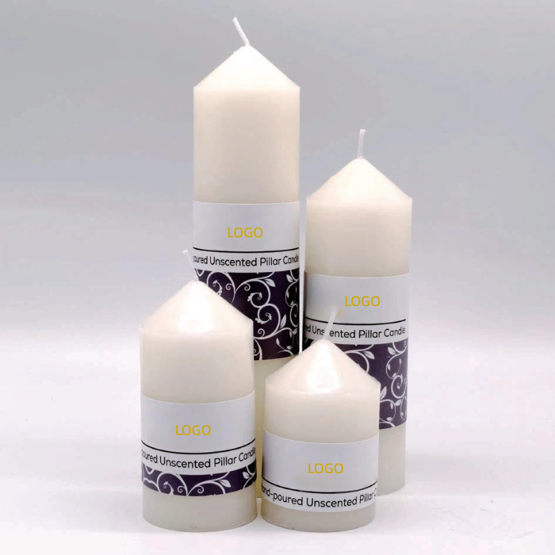 Smokeless Pointed-Top Pillar Candles