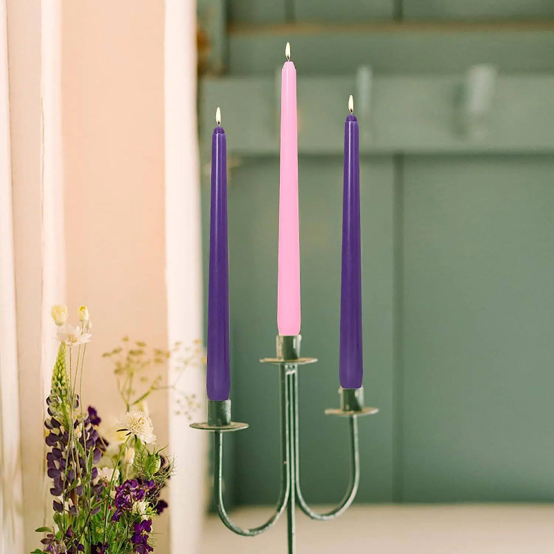 Colourful Christmas Candle Set