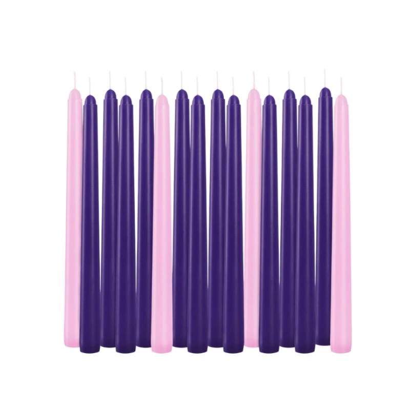Colourful Christmas Candle Set
