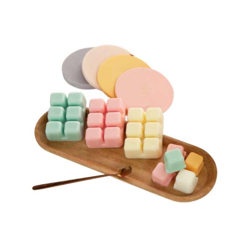 Macaron-coloured Soy Wax Fragrance Cubes