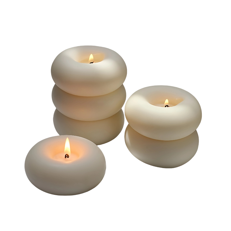 ns-style Donut-shaped Soy Wax Candle | Smokeless Romantic Scented Candle