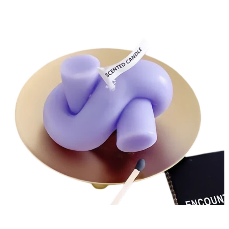 3D Tubular Knot Soy Wax Candle | Handmade Artistic Scented Candle