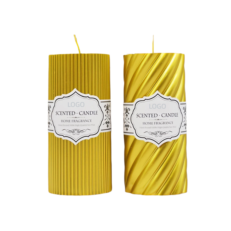 Luxury Gold Pillar Candle