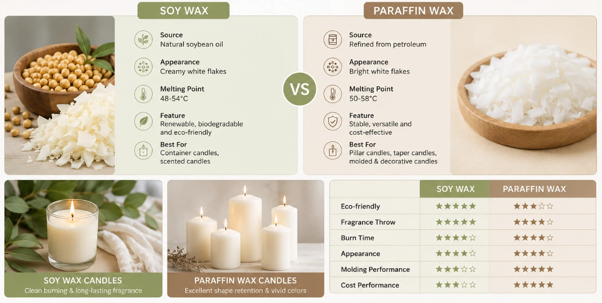 Soy Wax vs Paraffin Wax Candles