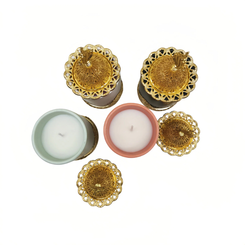 Reusable Middle Eastern-Style Ceramic Jars Soy Wax Scented Candles