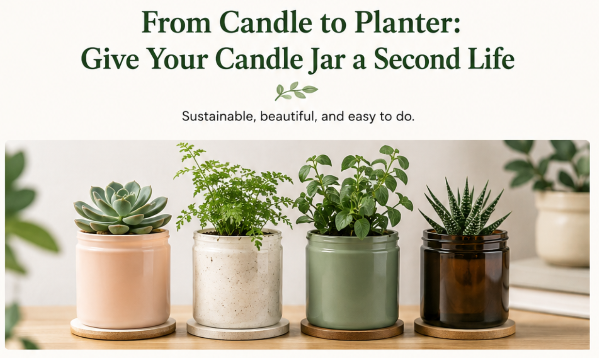 From Candle to Planter: To Give Your Empty Candle Jar a Second Life From Candle to Planter: To Give Your Empty Candle Jar a Second Life